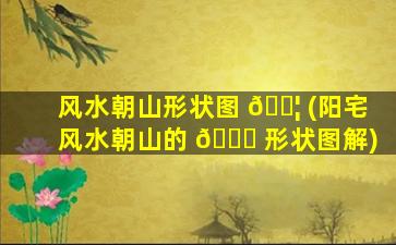 风水朝山形状图 🐦 (阳宅风水朝山的 🐛 形状图解)